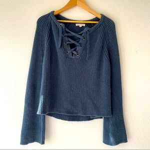 Pacsun Blue Chunky Knit Sweater